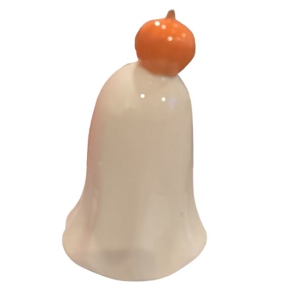 Maisey Mae Ghost Candle Holder with Pumpkin Top – Halloween – New - Picture 2 of 2